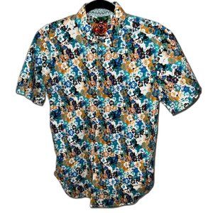 Robert Graham Floral Nydale Short Sleeve Sport Shirt Size M